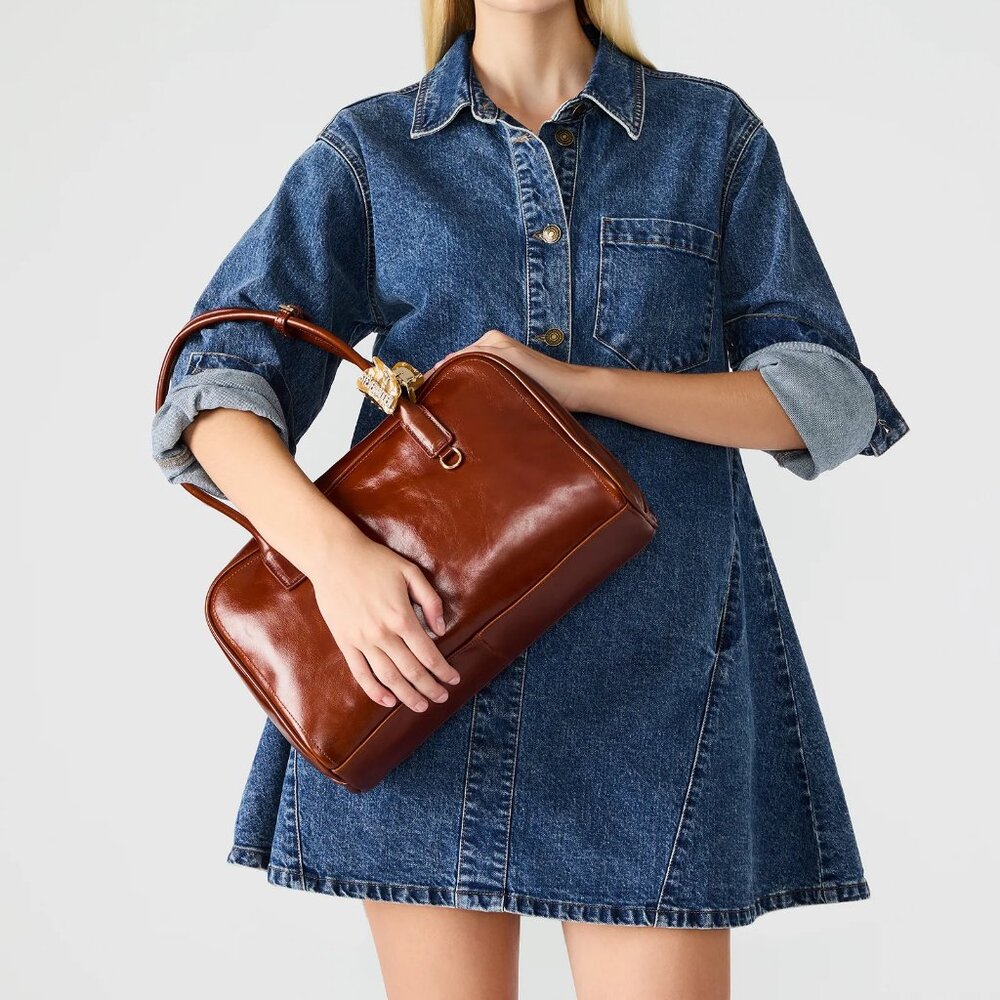Steve Madden Candice Bag in Rust Leather - Picture 2 of 6